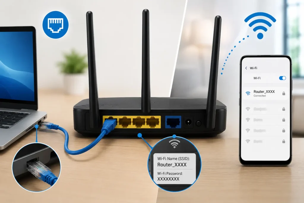 Connect a Device to the Router