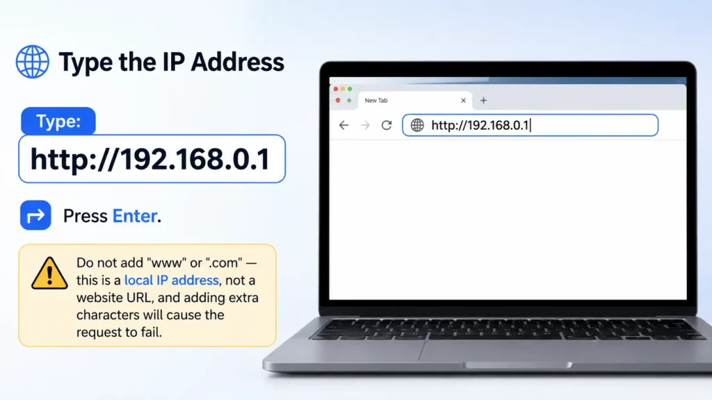 Type the IP Address
